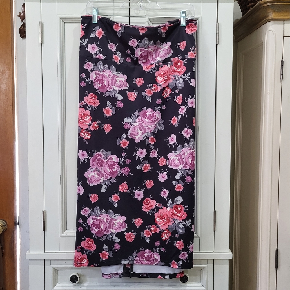 Torrid Purple & Pink Floral Skirt